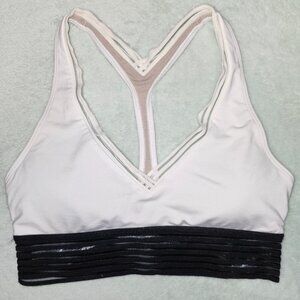 Lululemon Find Focus Sports Bra White Black Size 6